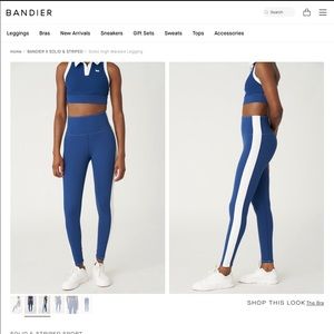 Solid and Stripped x Bandier leggings